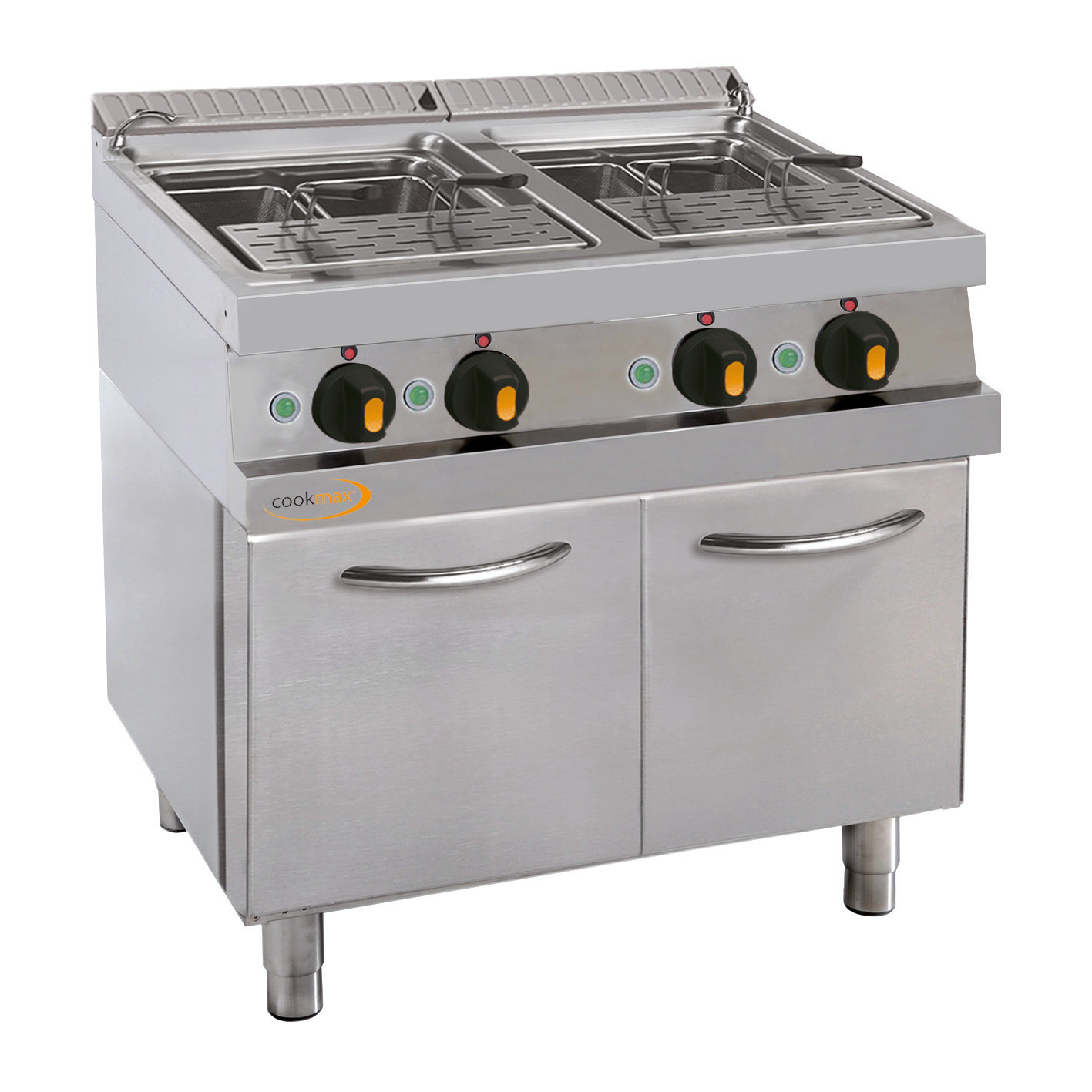 Gas-Nudelkocher, 2 x 26 l, Unterbau mit Türen